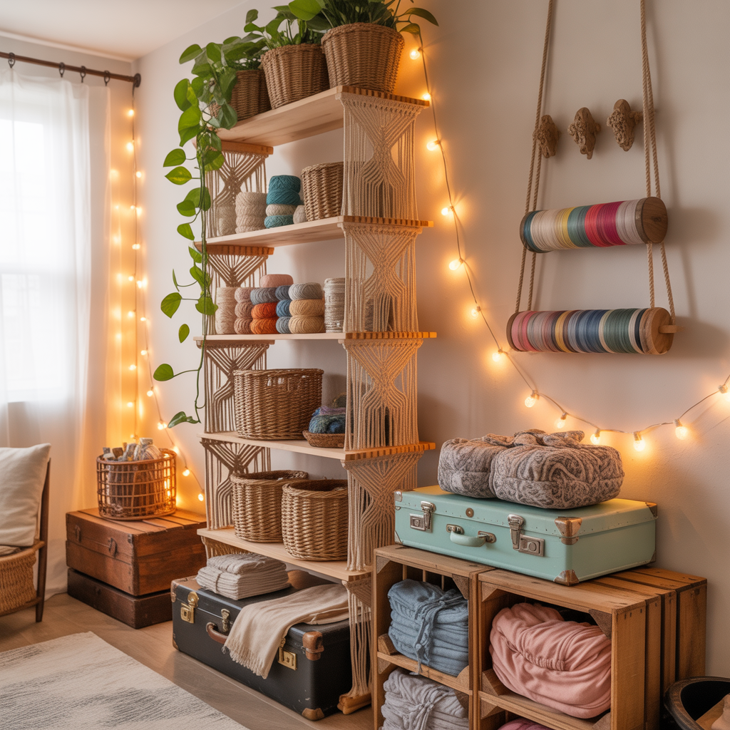 boho storage hacks