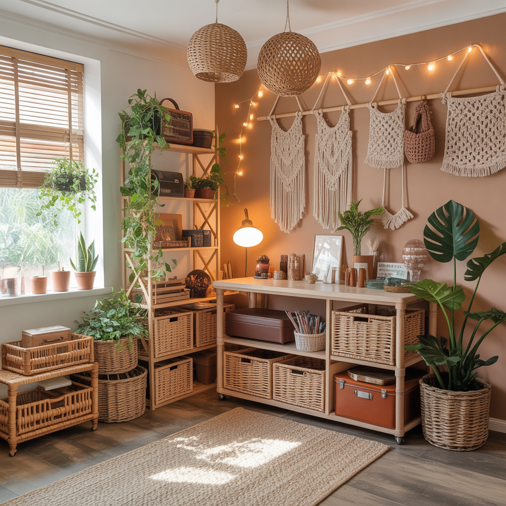boho storage hacks