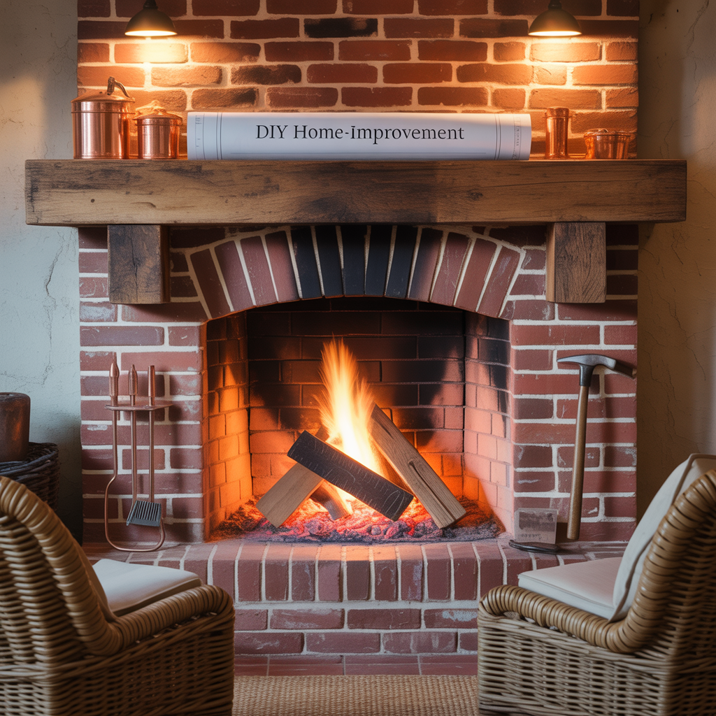 brick fireplace rustic inspirations