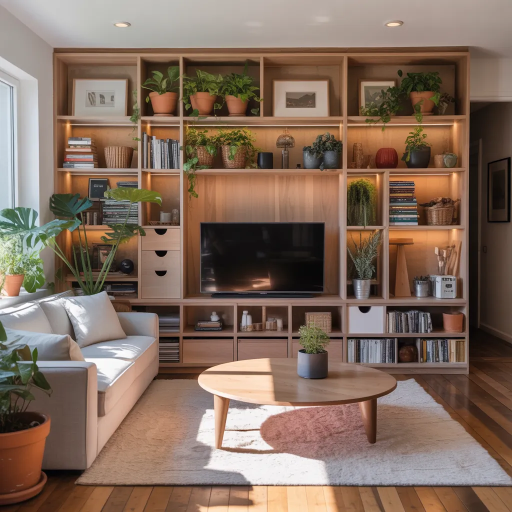 built in shelves living ideas