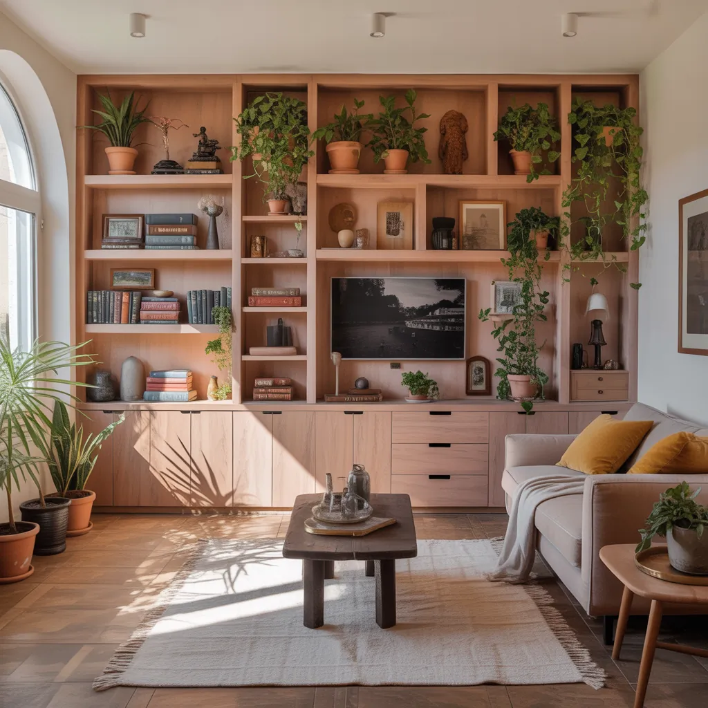 built in shelves living ideas