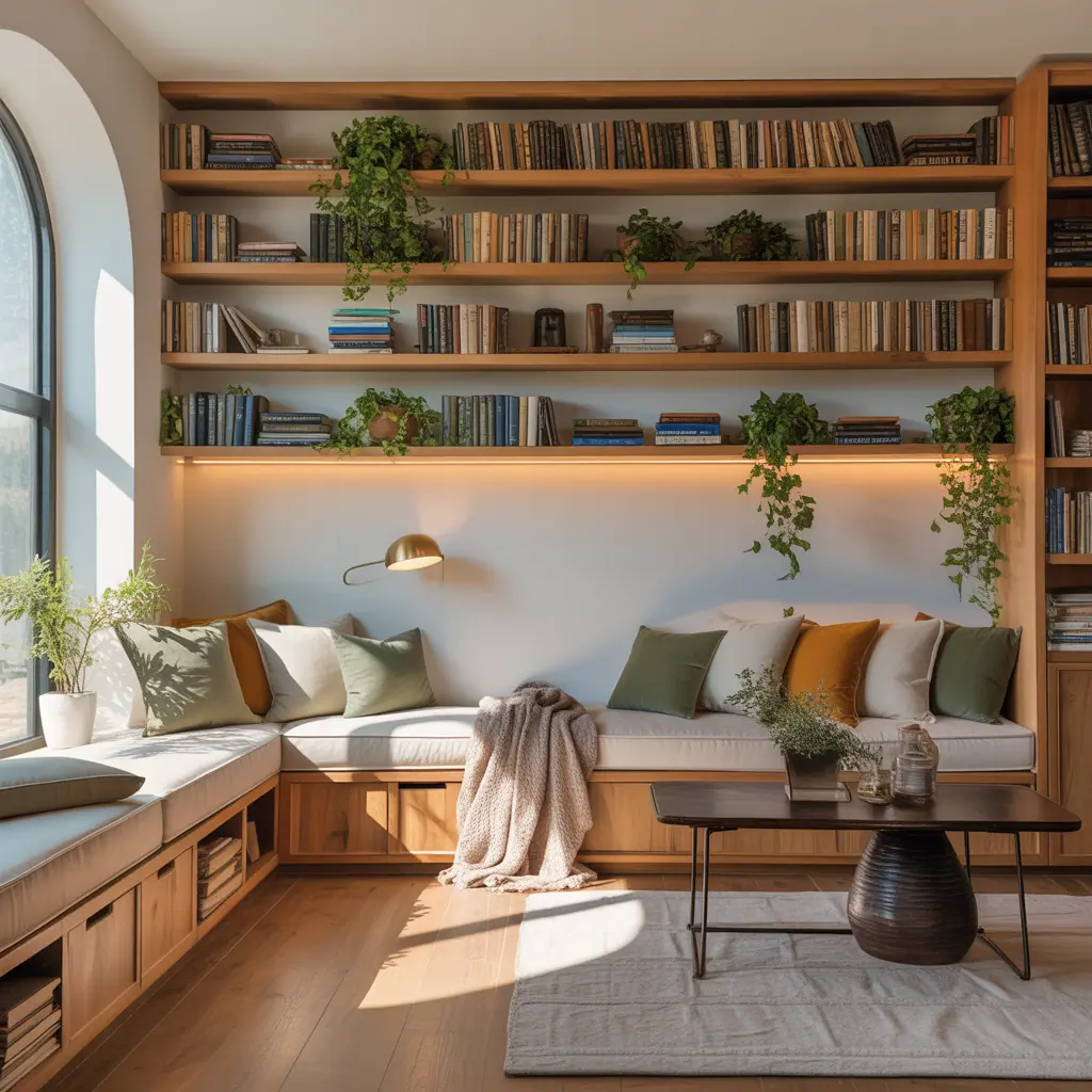 built in shelves living ideas