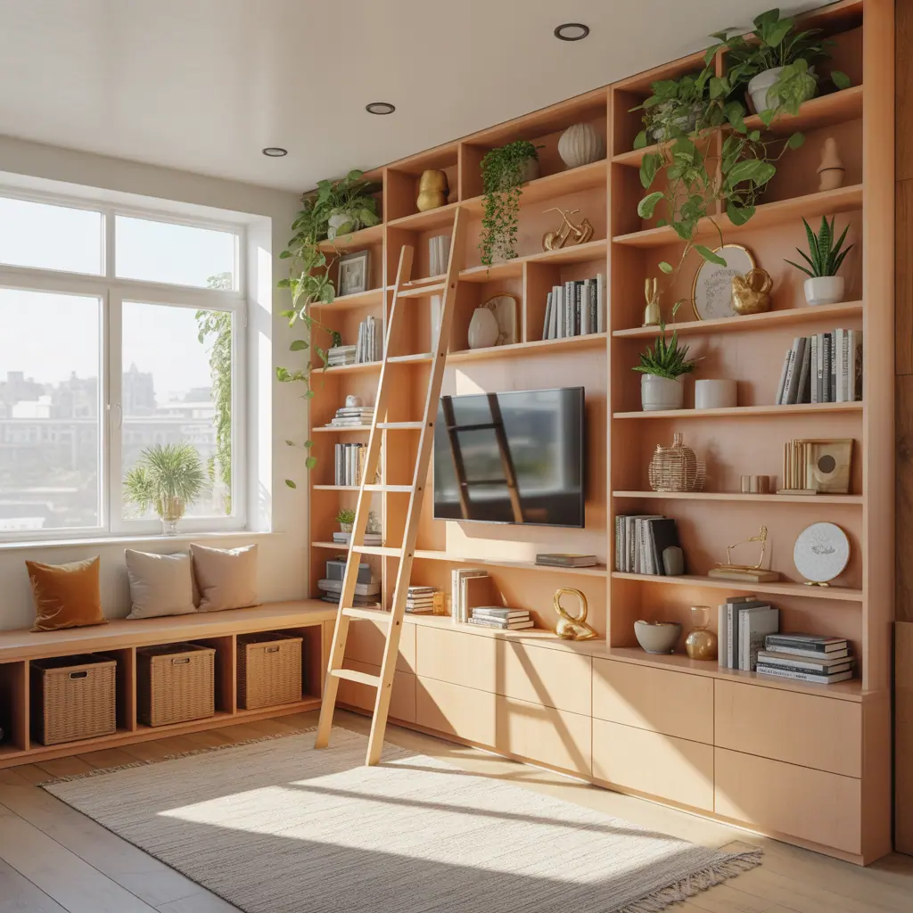 built in shelves living ideas