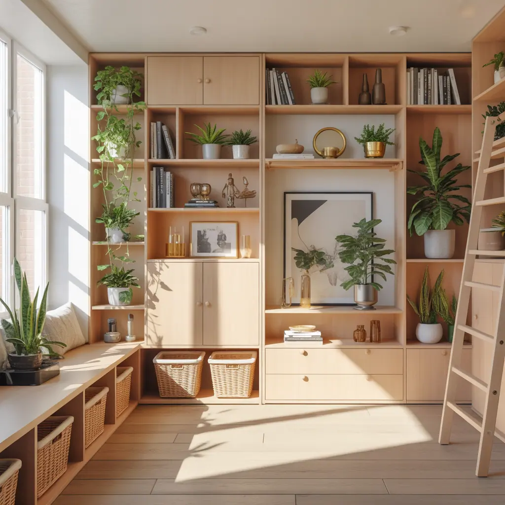 built in shelves living ideas