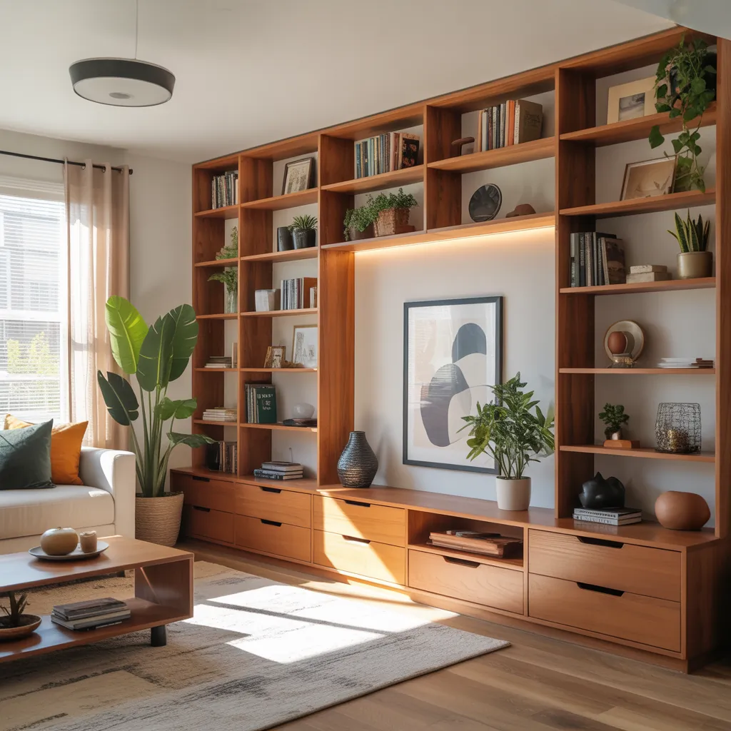 built in shelves living ideas