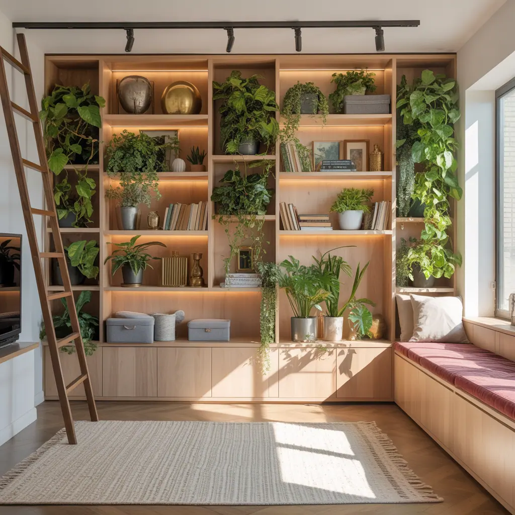 built in shelves living ideas