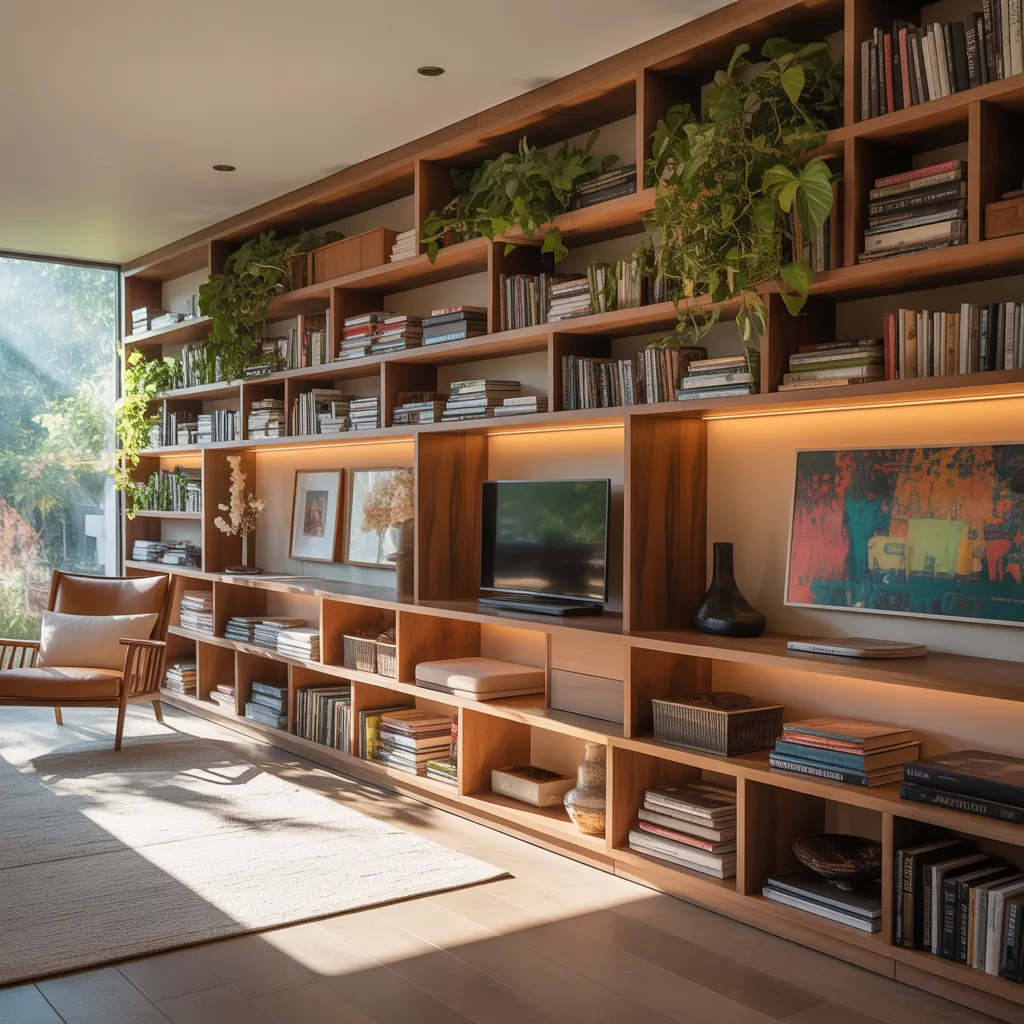 built in shelves living ideas