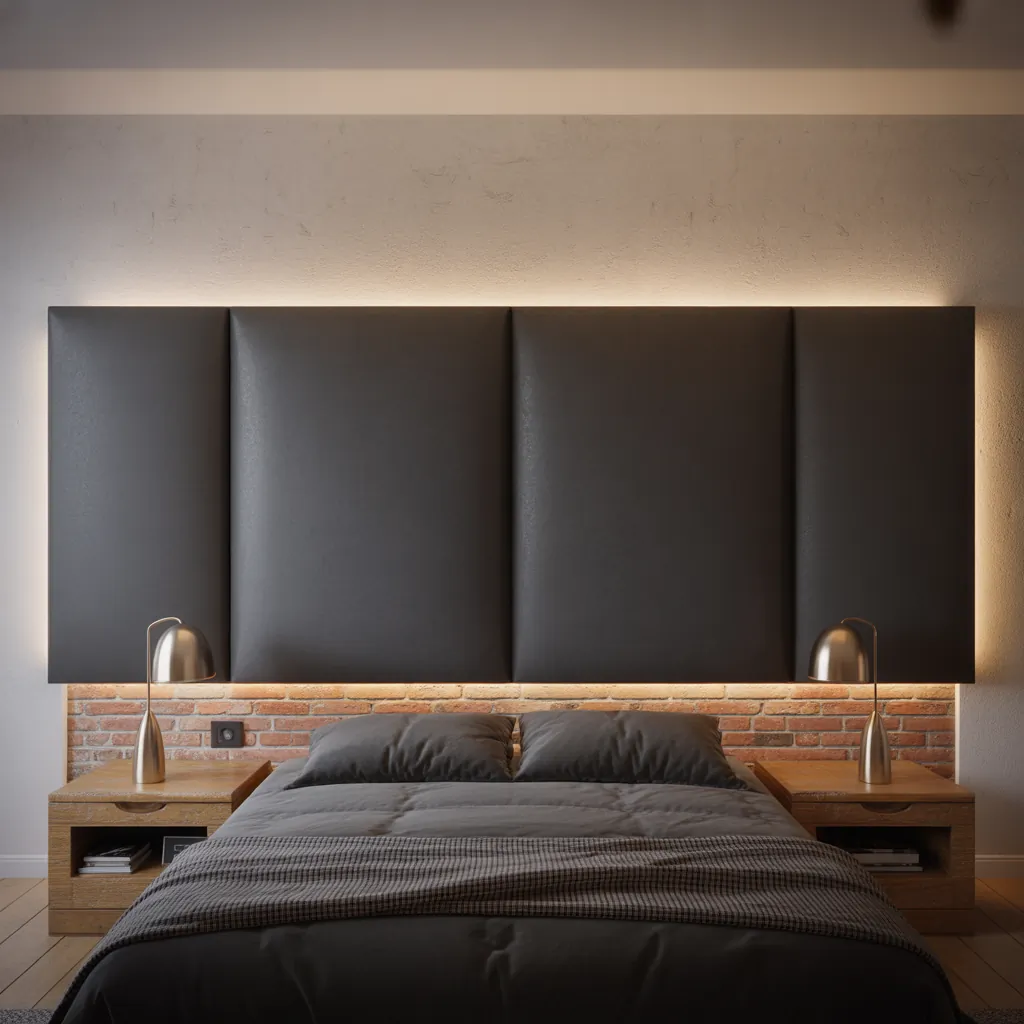 charcoal headboard dark grey bedroom ideas