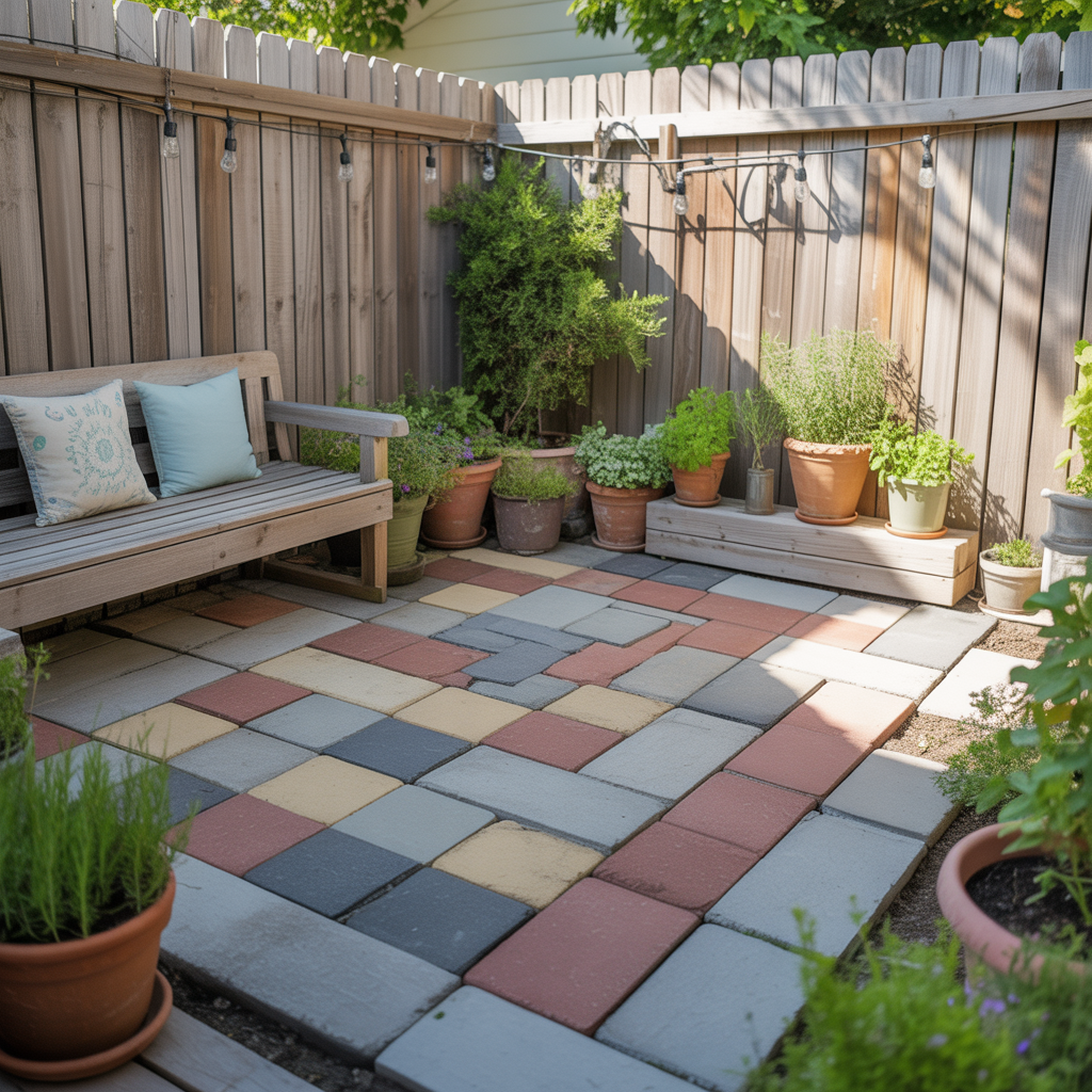 cheap small patio paver projects