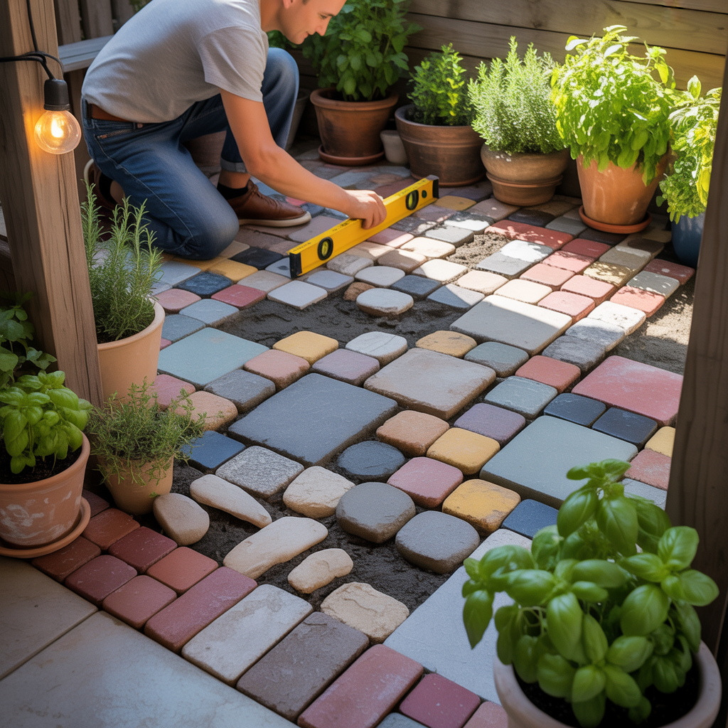 cheap small patio paver projects