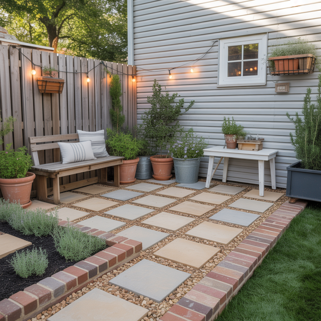 cheap small patio paver projects