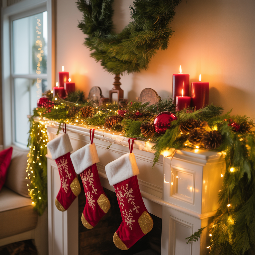 christmas mantle decor