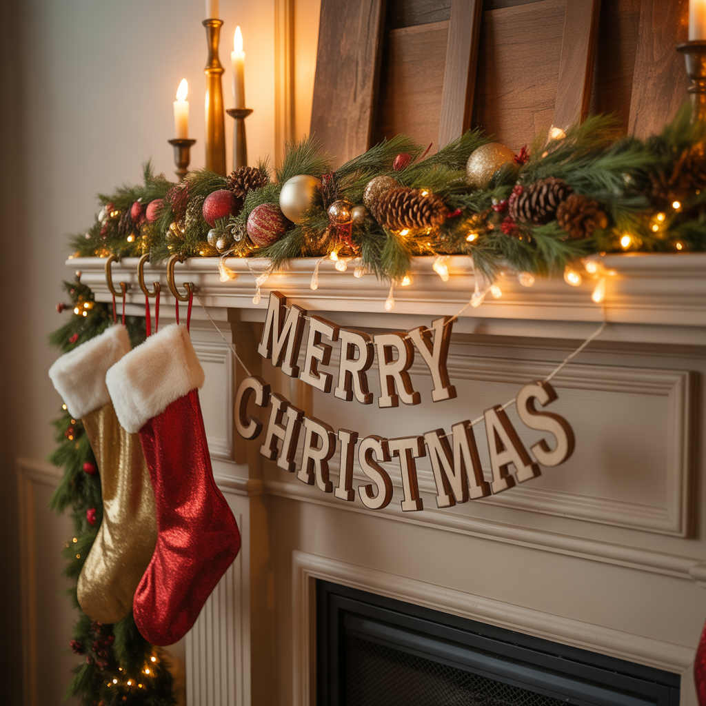 christmas mantle decor