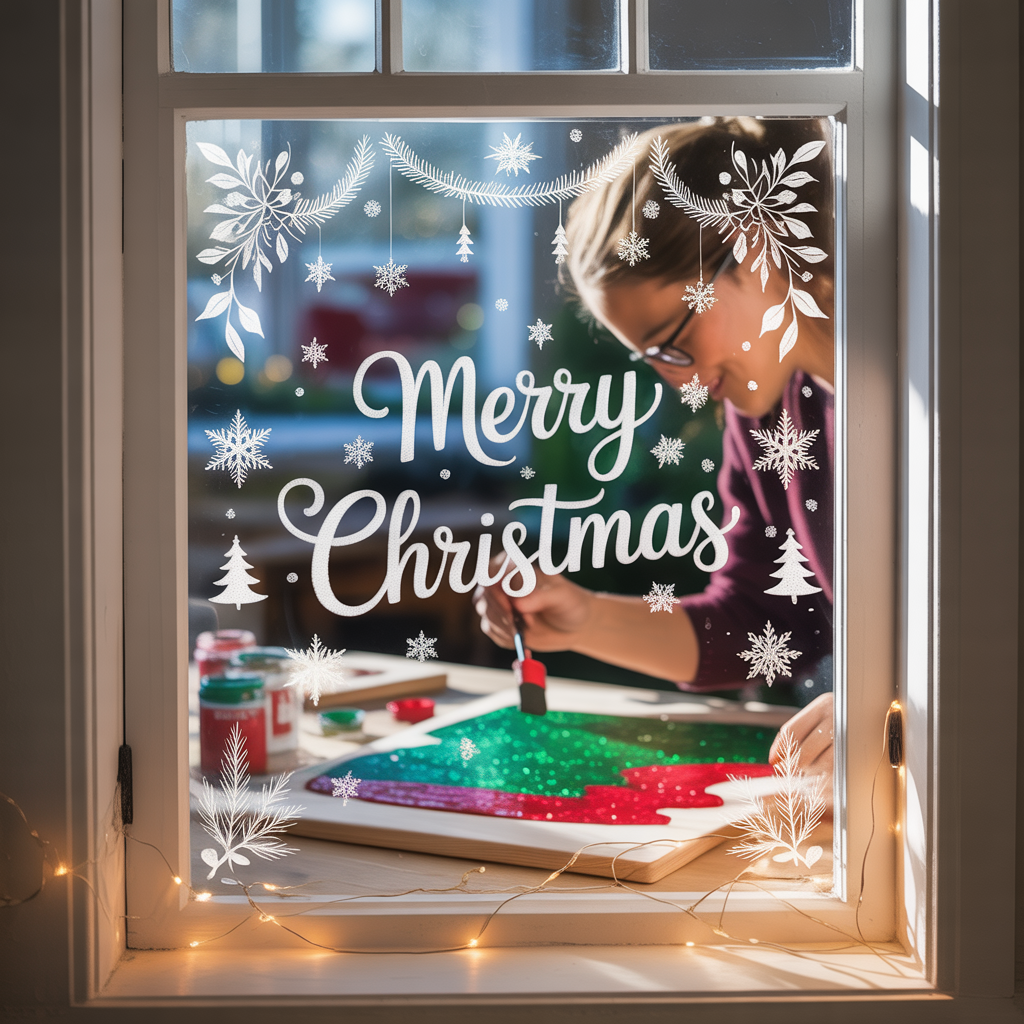 christmas window painting inspiration