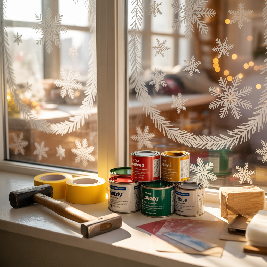 christmas window painting inspiration