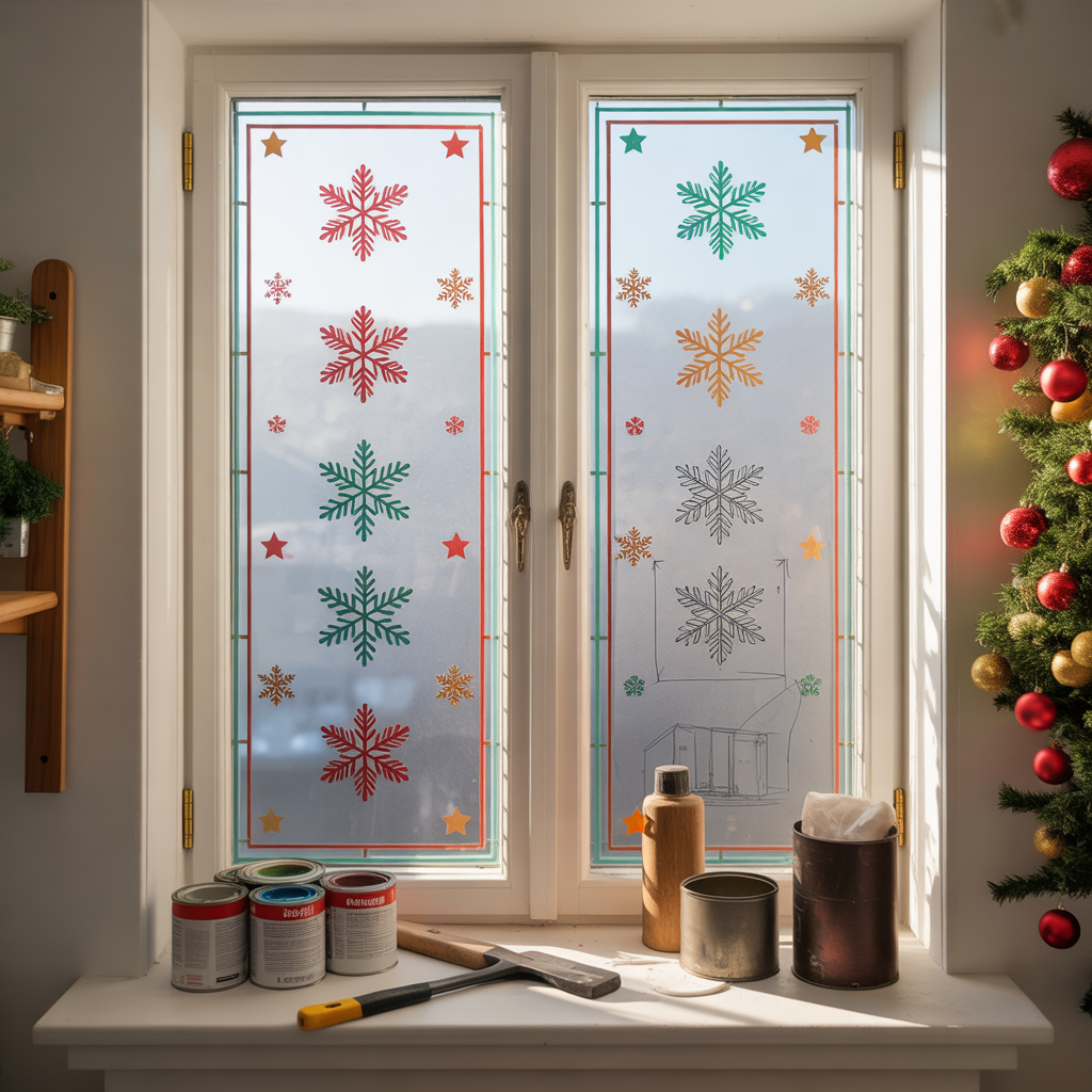 christmas window painting inspiration