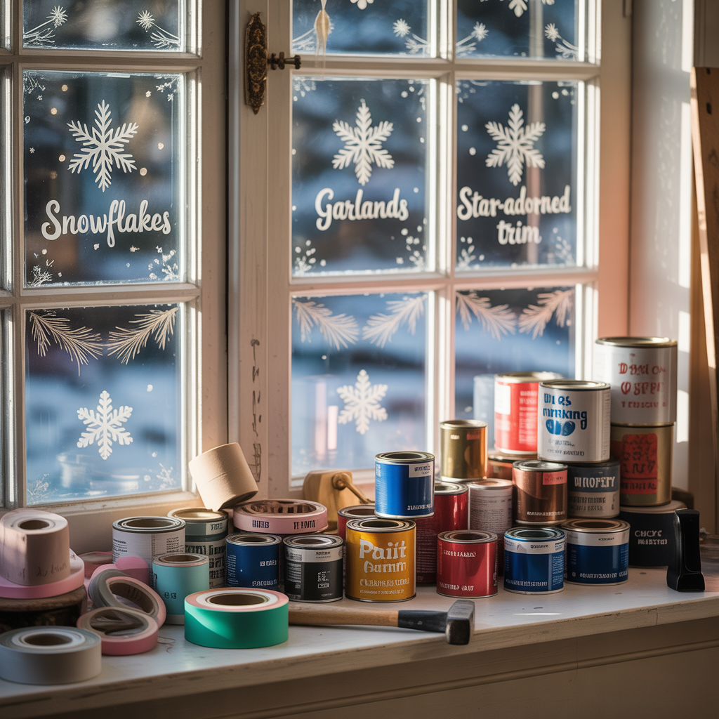 christmas window painting inspiration