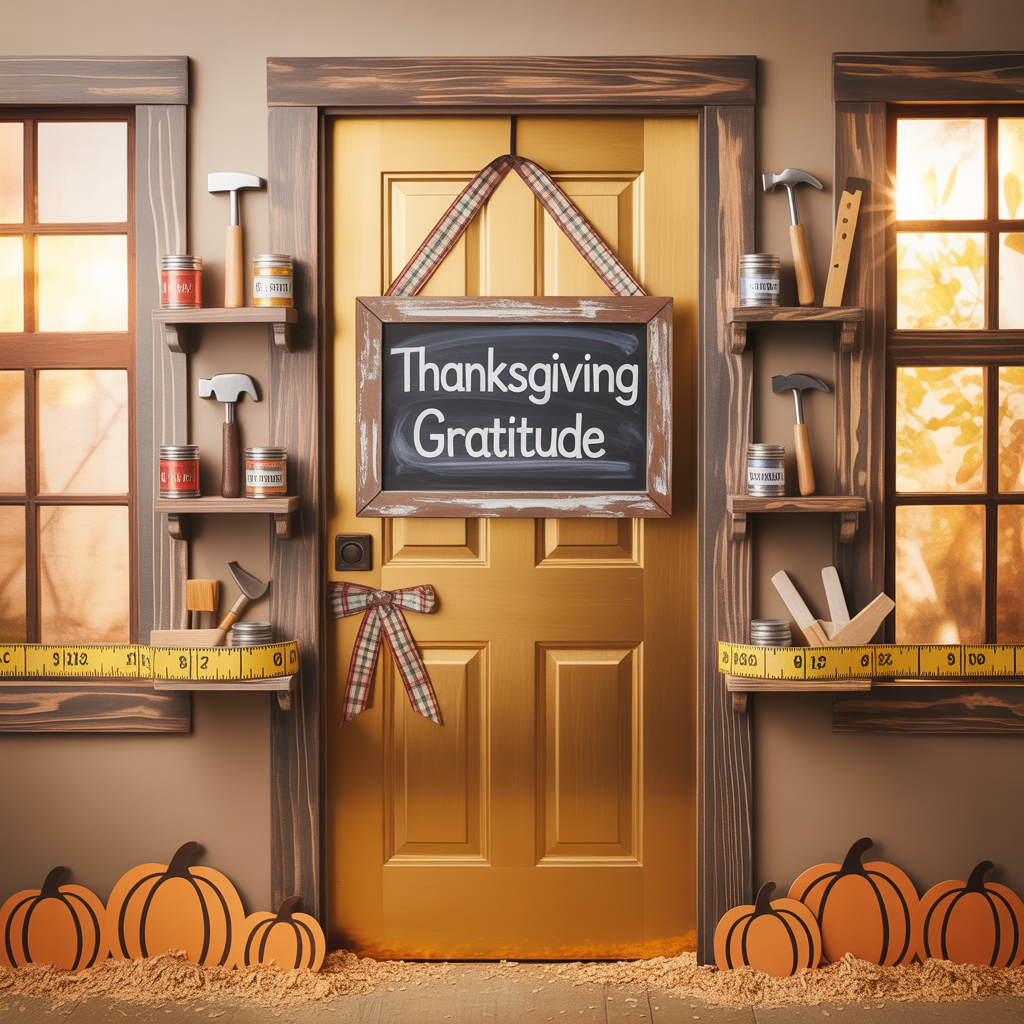 classroom thanksgiving door decor