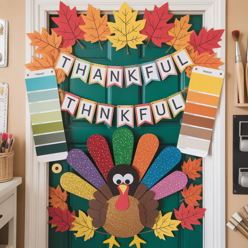 classroom thanksgiving door decor