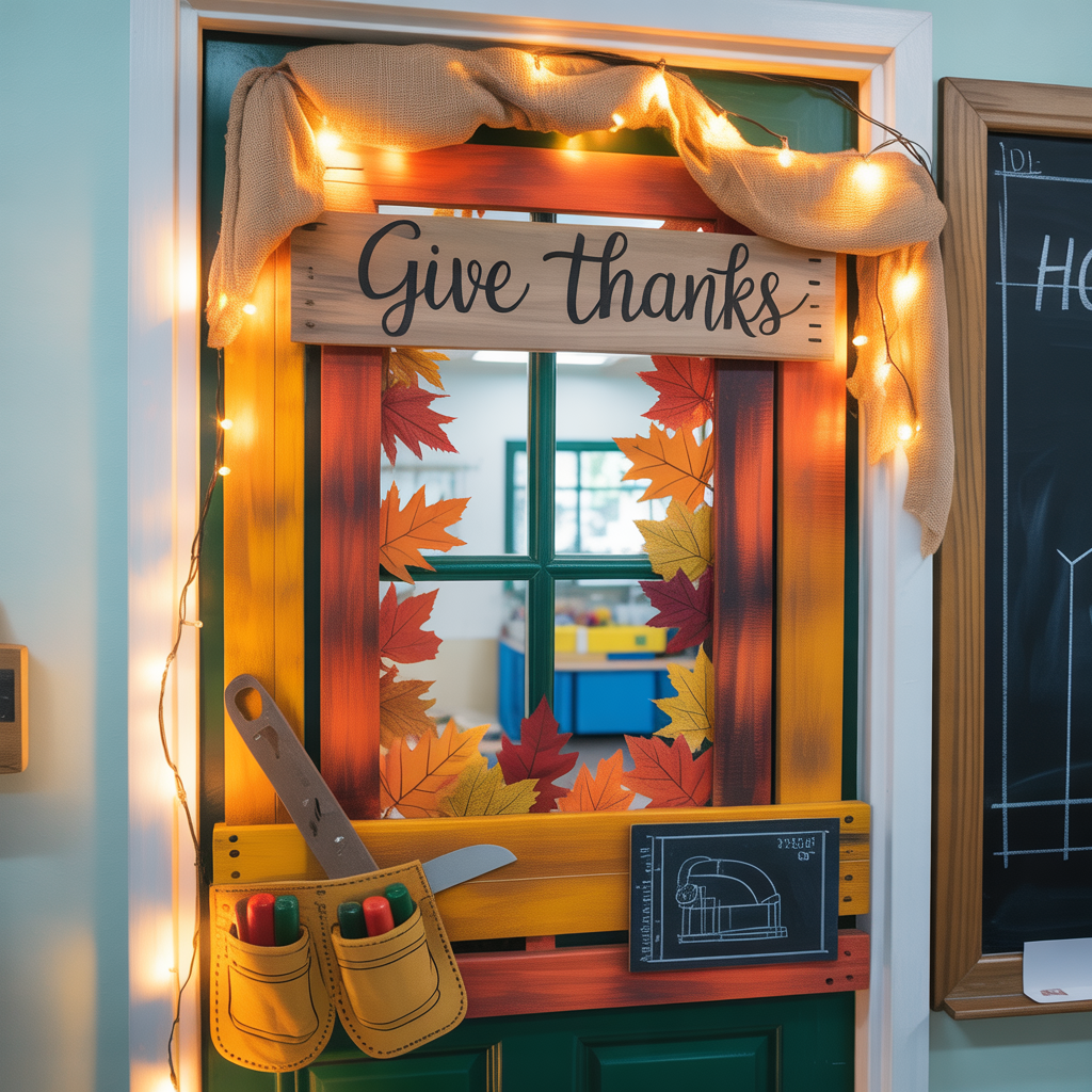 classroom thanksgiving door decor