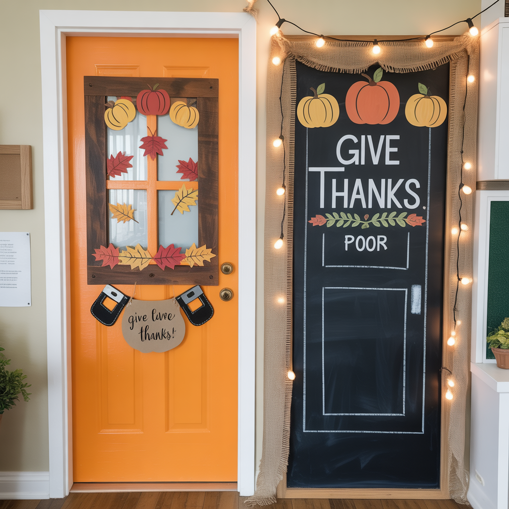classroom thanksgiving door decor