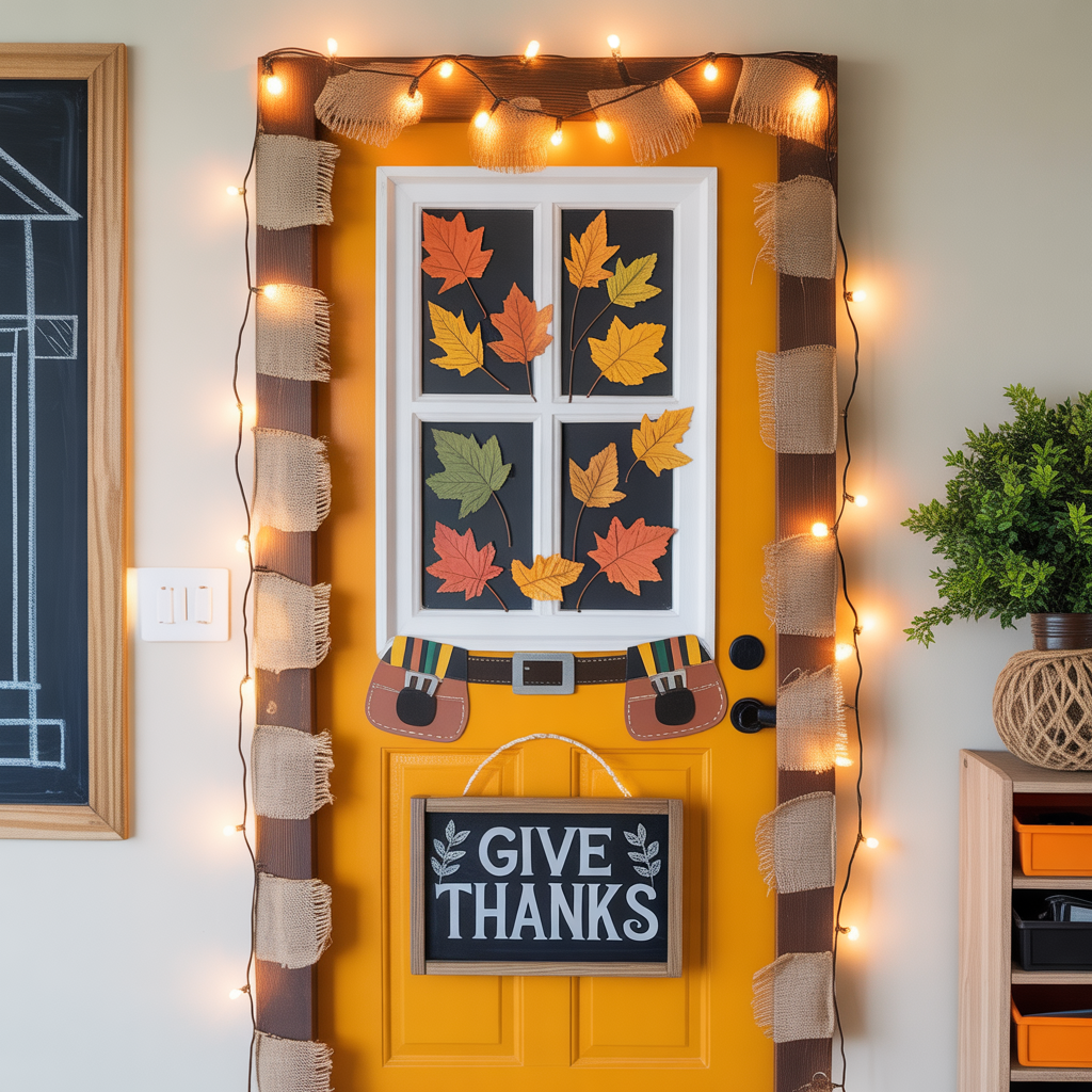 classroom thanksgiving door decor
