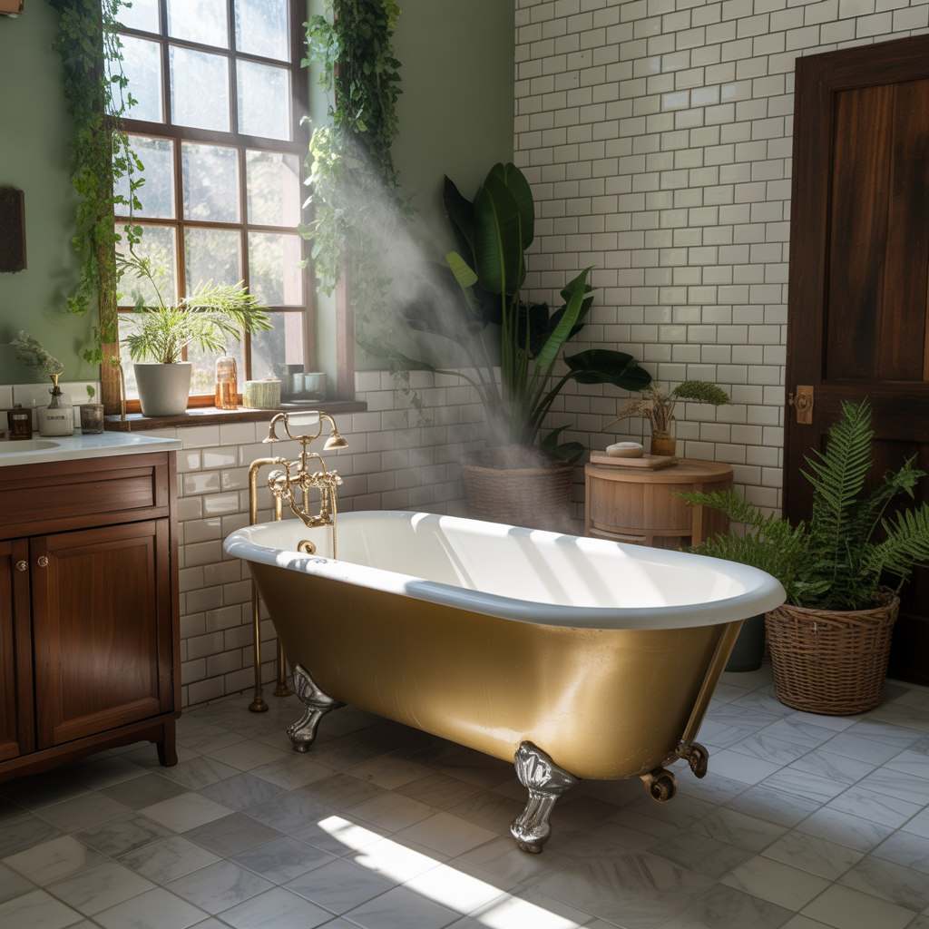 clawfoot tub bathroom styling