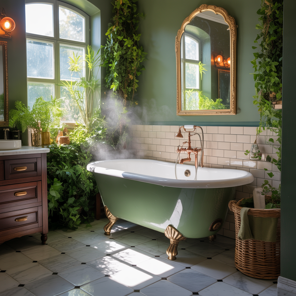 clawfoot tub bathroom styling
