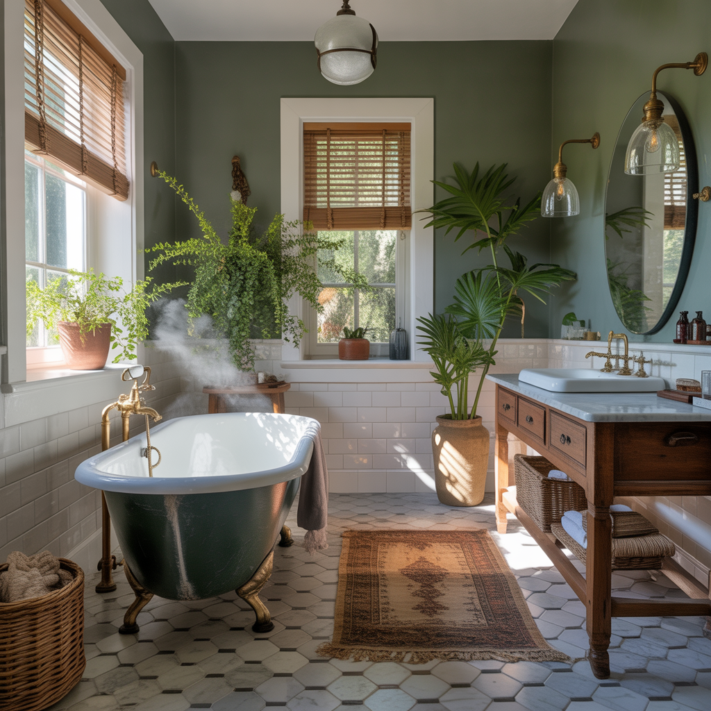 clawfoot tub bathroom styling