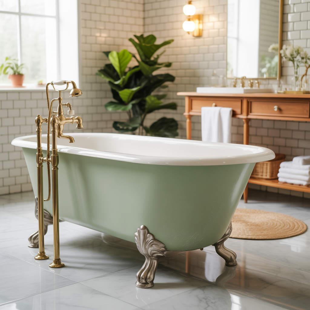 clawfoot tub bathroom styling