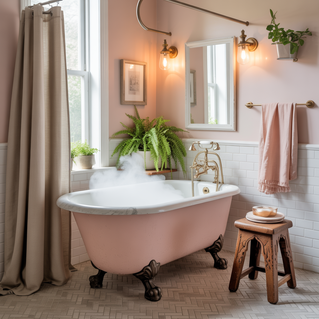 clawfoot tub bathroom styling