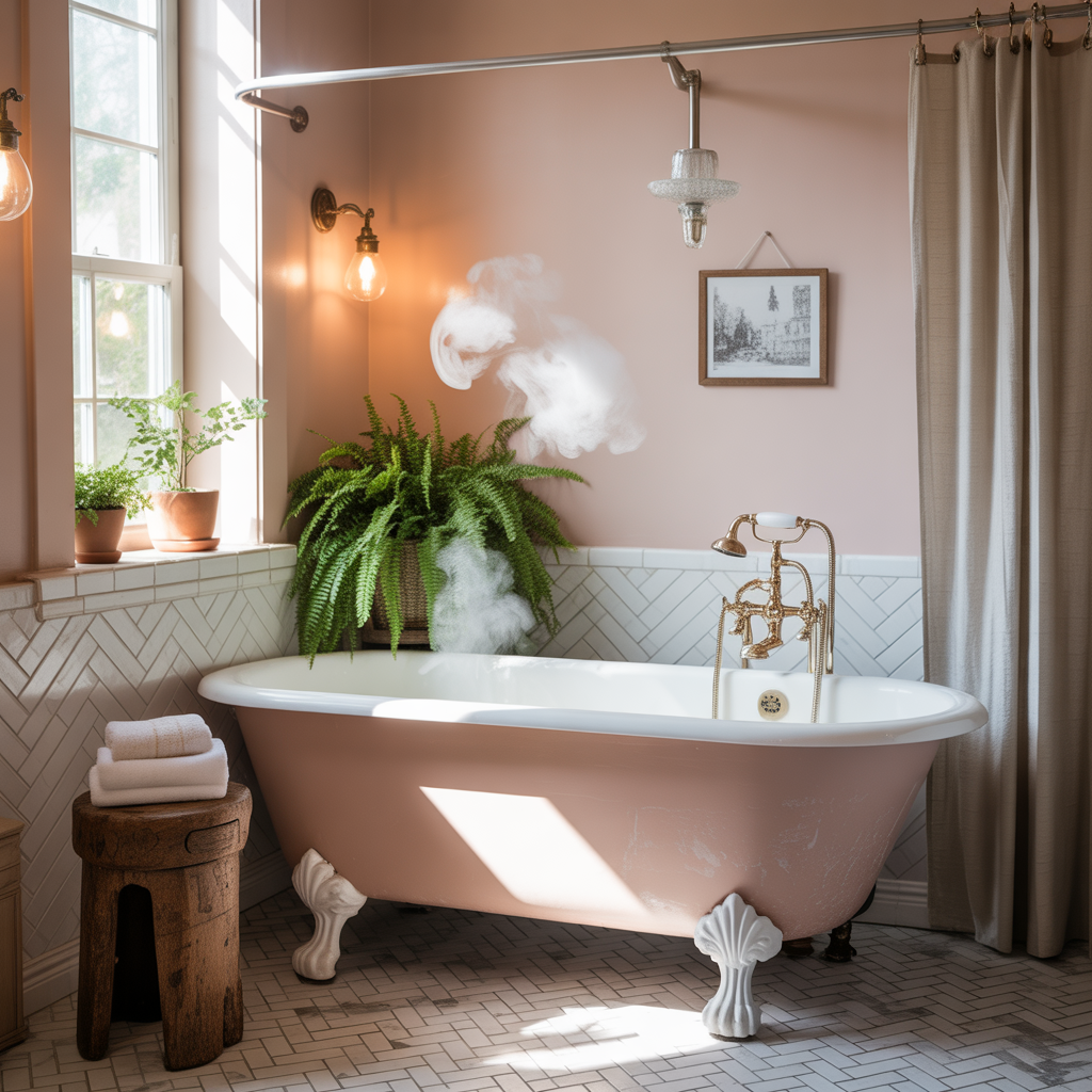 clawfoot tub bathroom styling