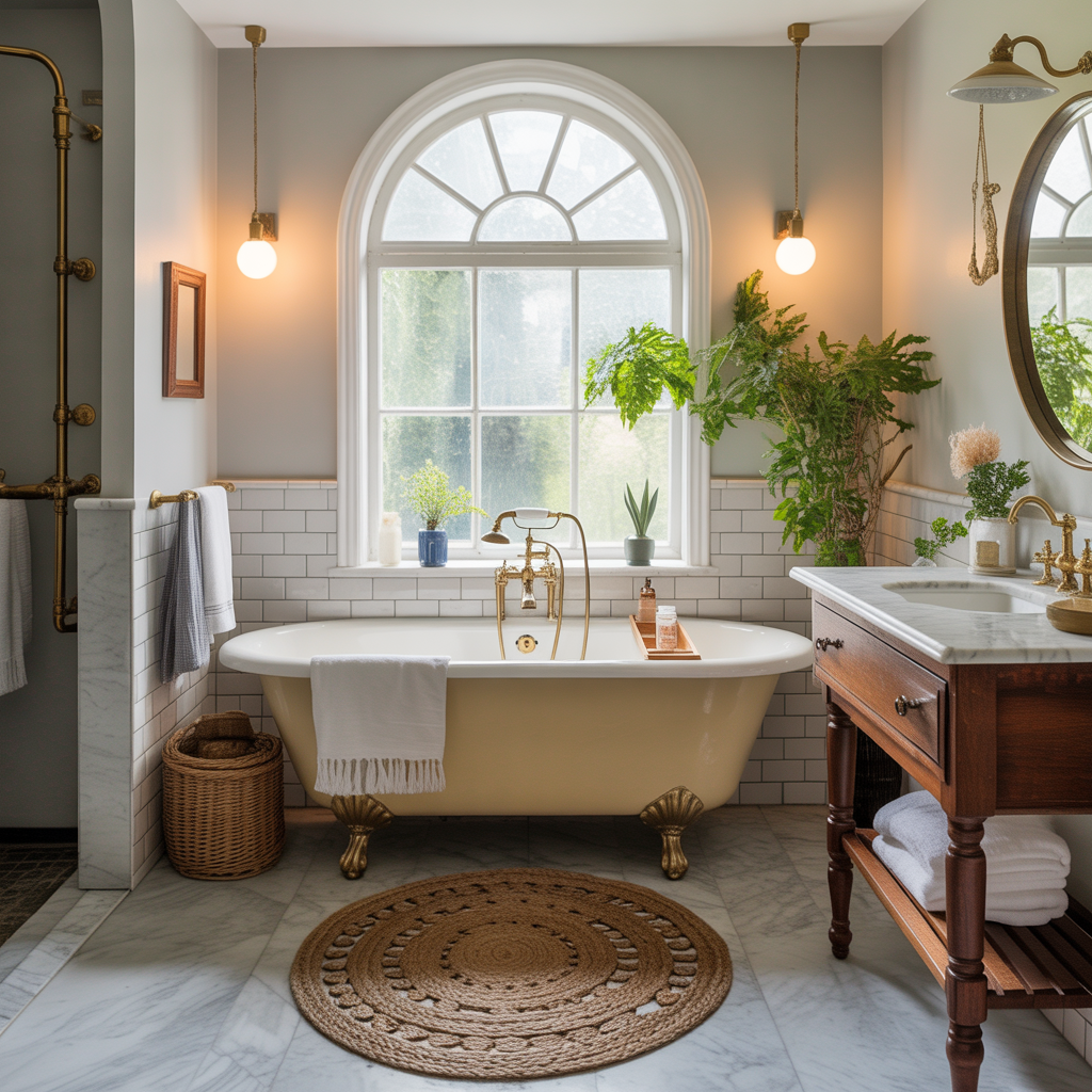 clawfoot tub bathroom styling