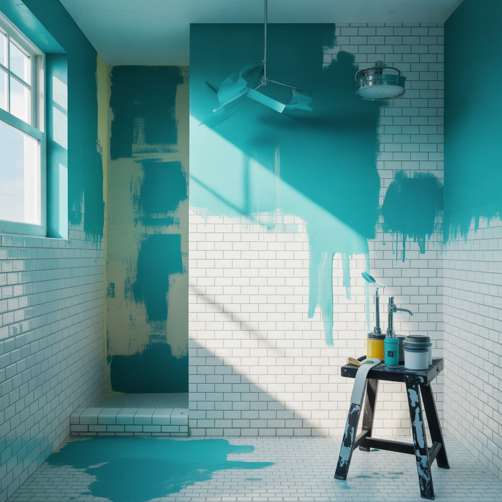 Color Drenching Bathroom