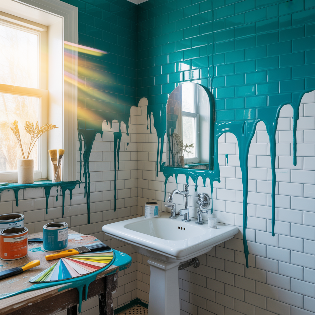 Color Drenching Bathroom