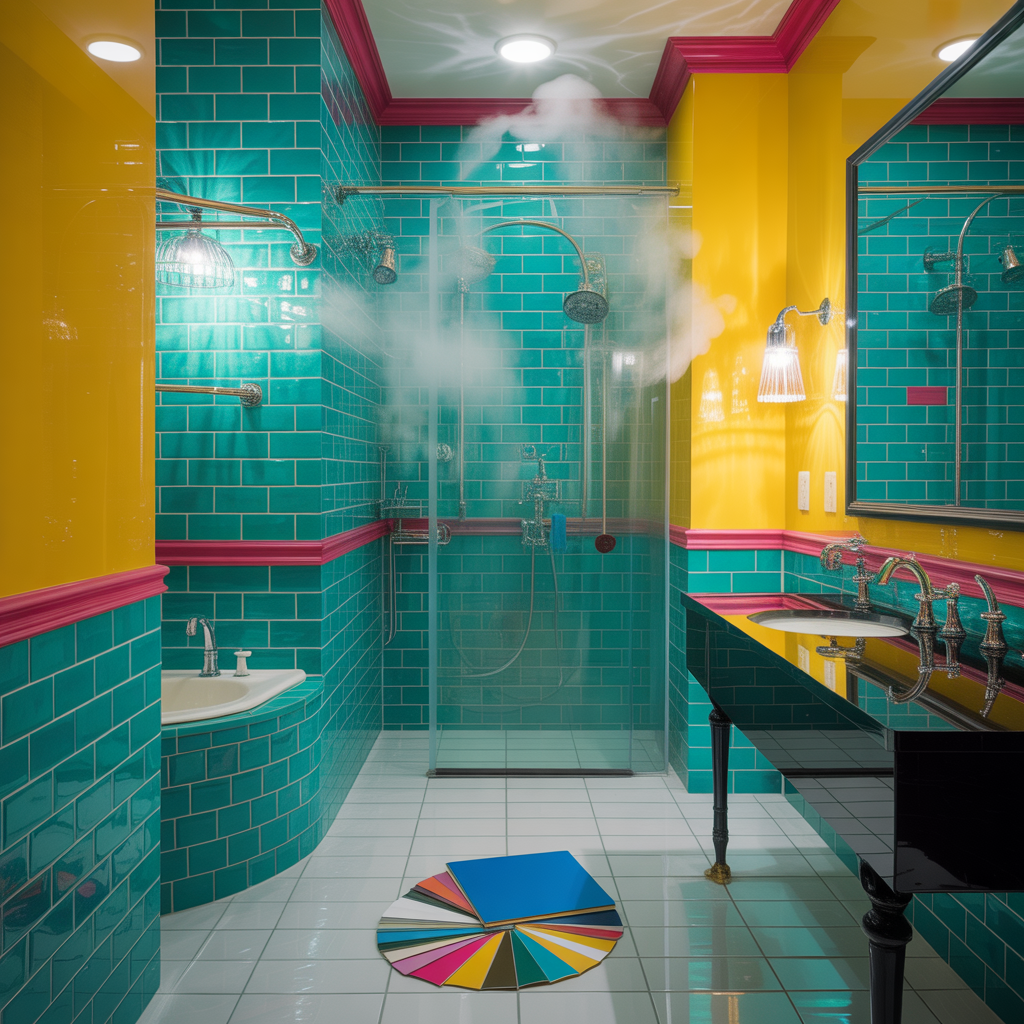 Color Drenching Bathroom