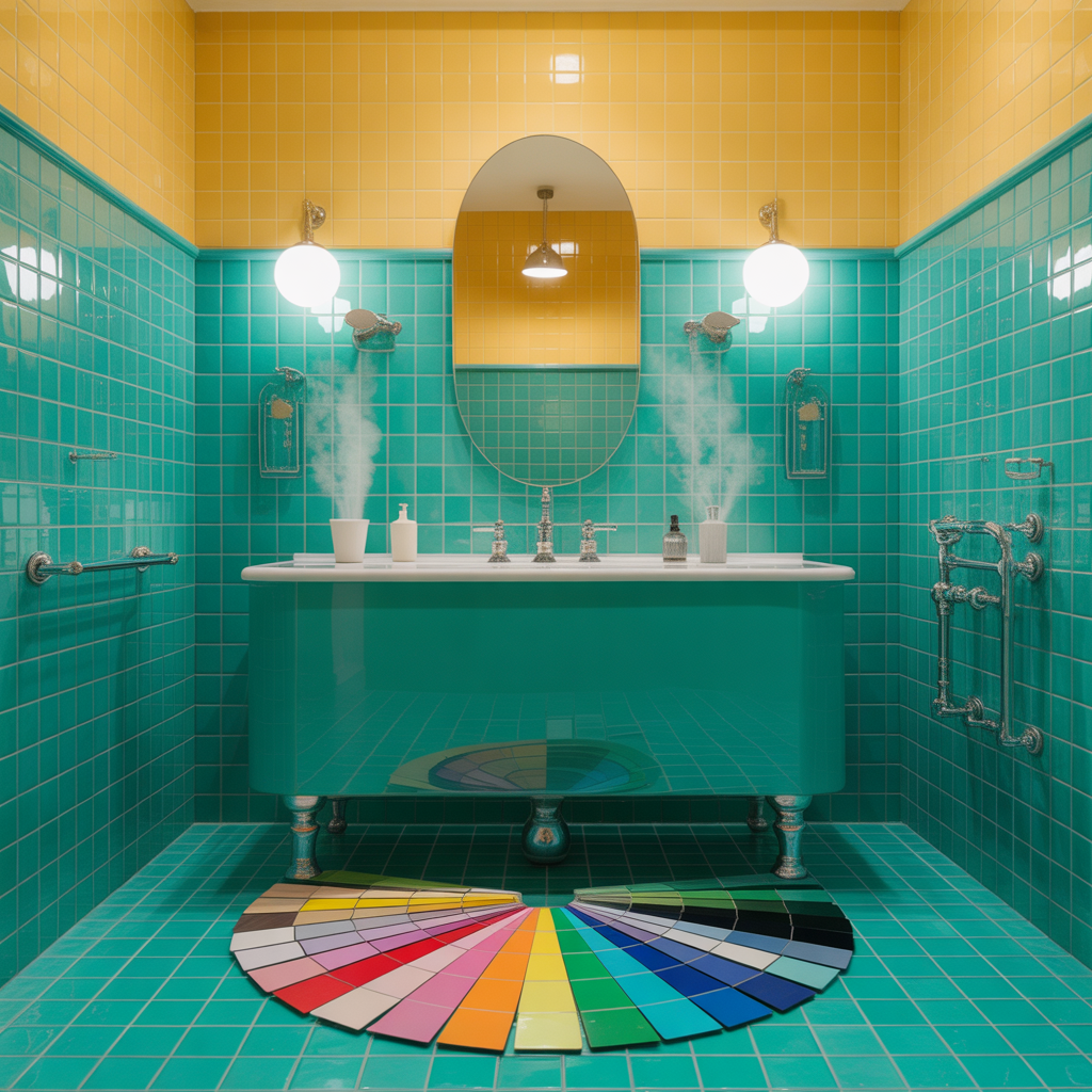 Color Drenching Bathroom