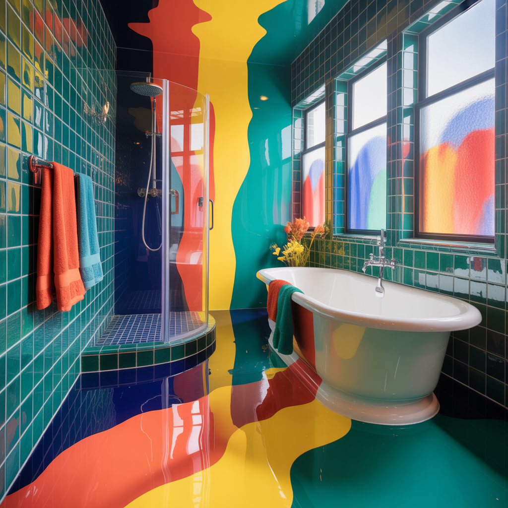 Color Drenching Bathroom