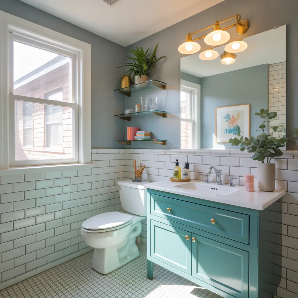 color ideas small bathroom
