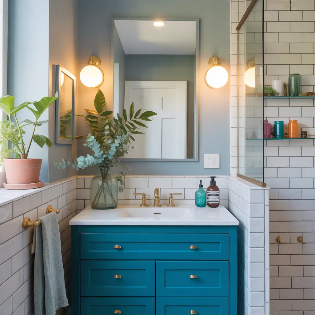 color ideas small bathroom