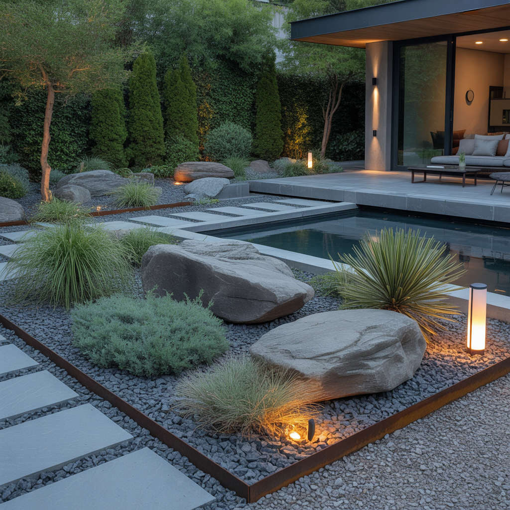 contemporary rock garden visions