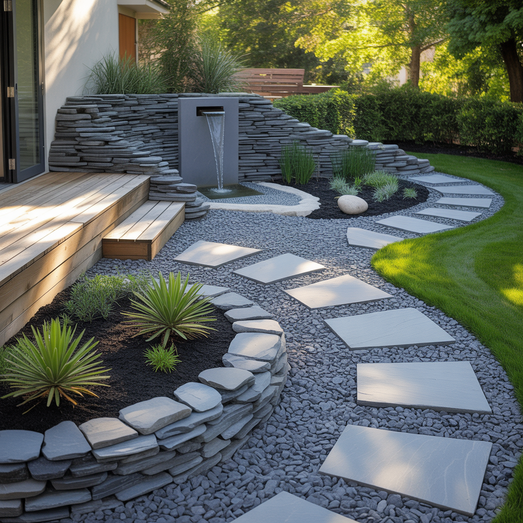 contemporary rock garden visions