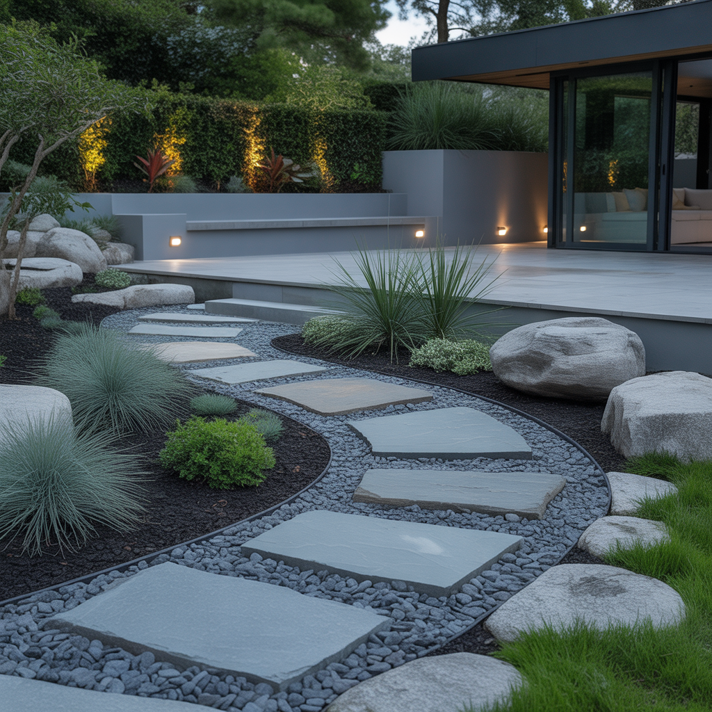 contemporary rock garden visions
