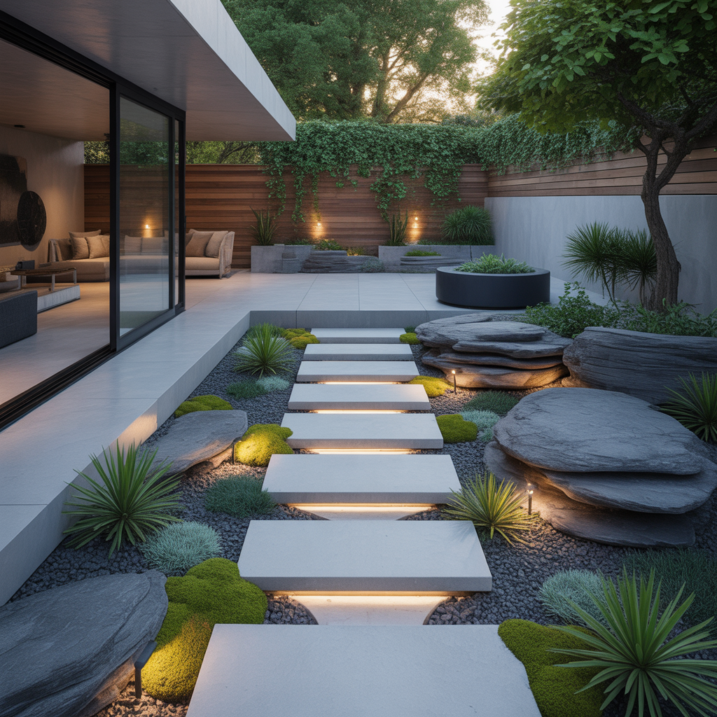 contemporary rock garden visions