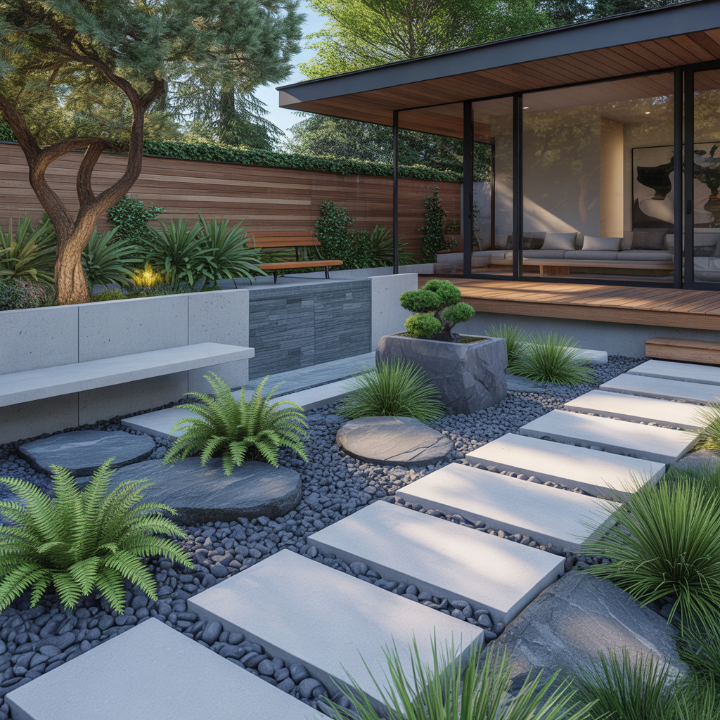 contemporary rock garden visions