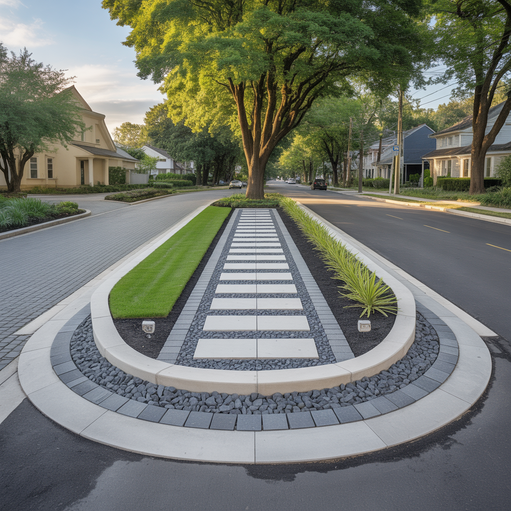 corner lot driveway schemes