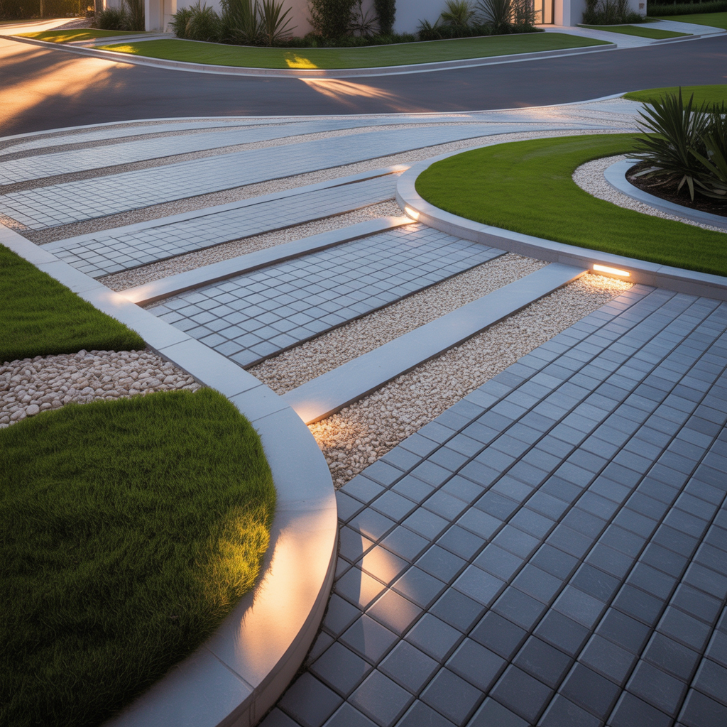 corner lot driveway schemes