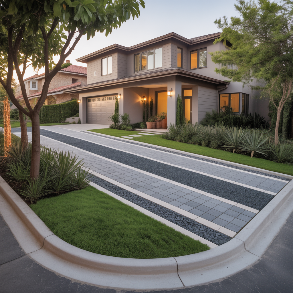 corner lot driveway schemes