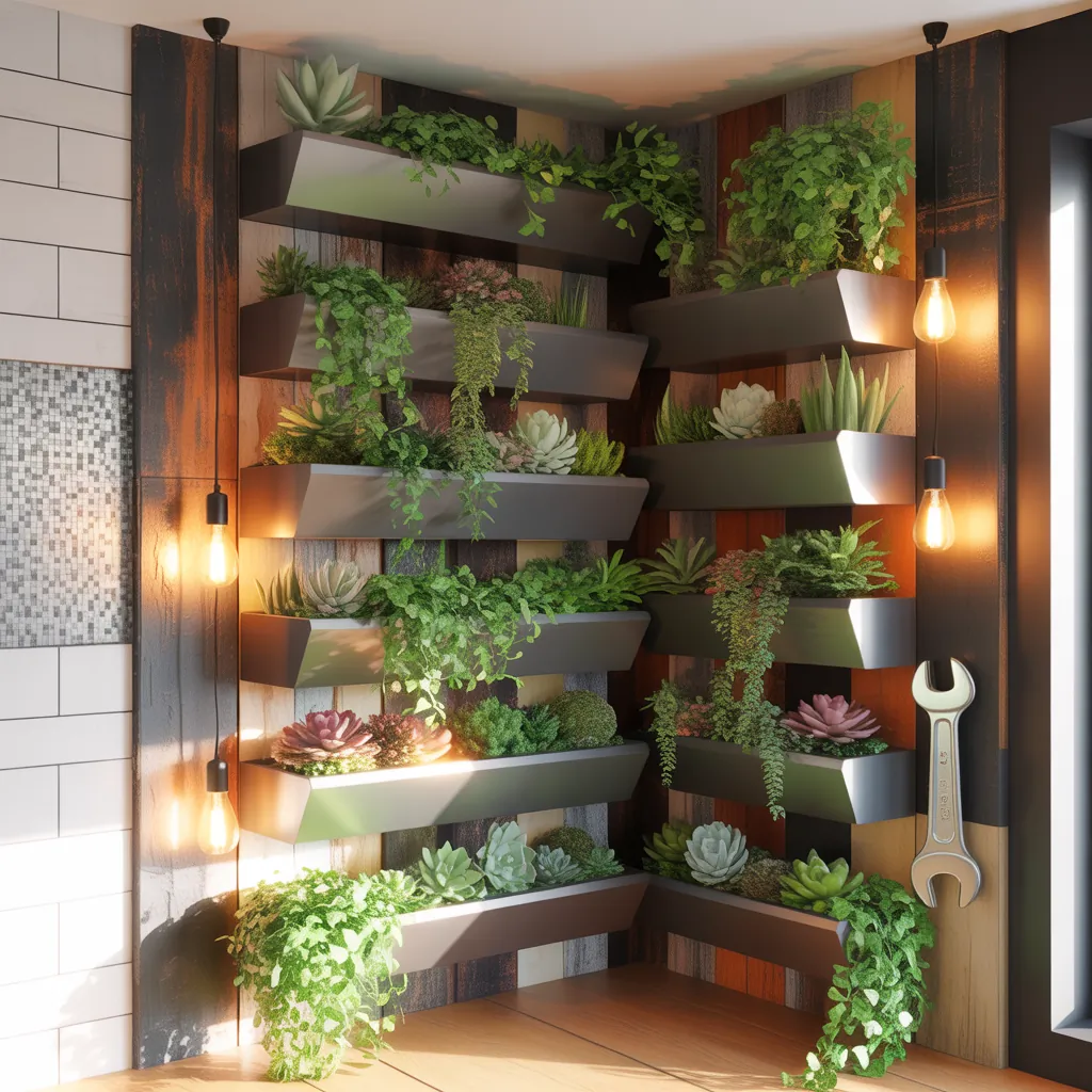 corner wall decor concept