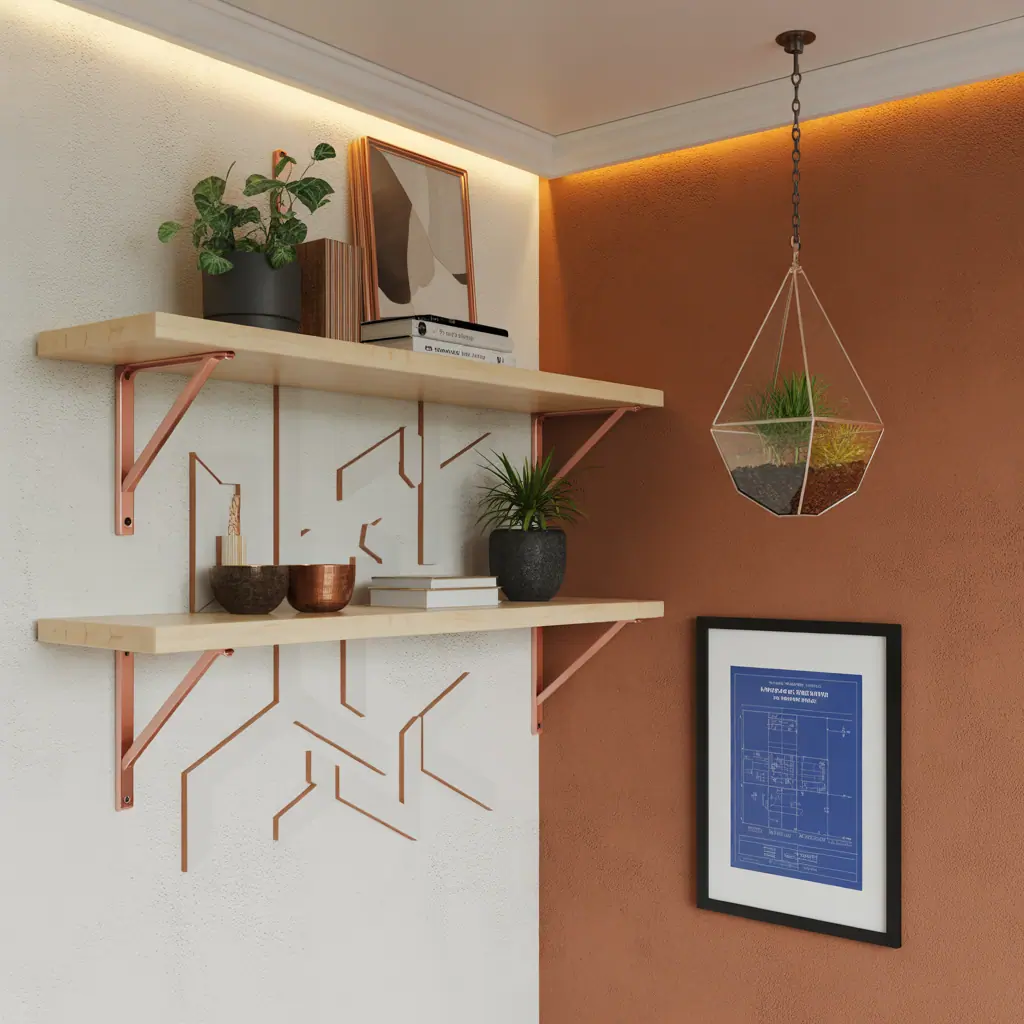 corner wall decor concept